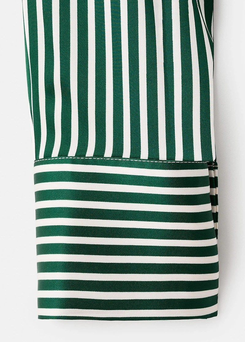 Combined striped shirt