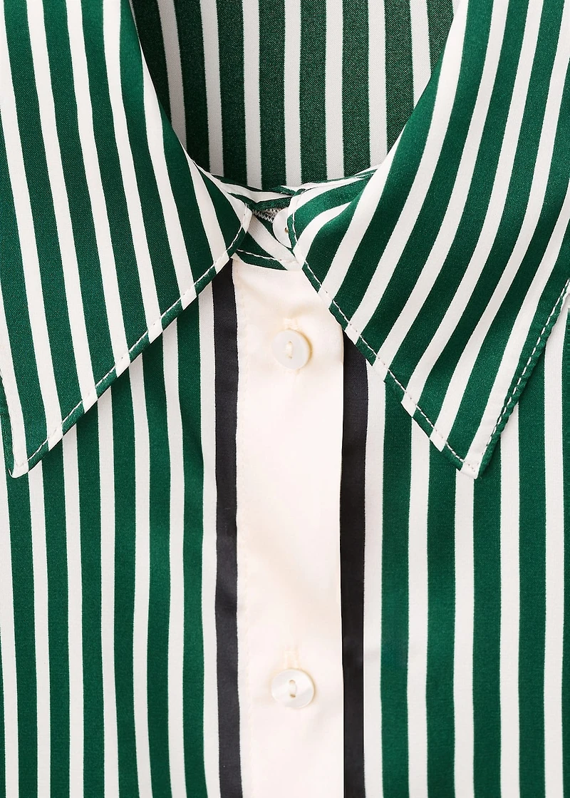 Combined striped shirt