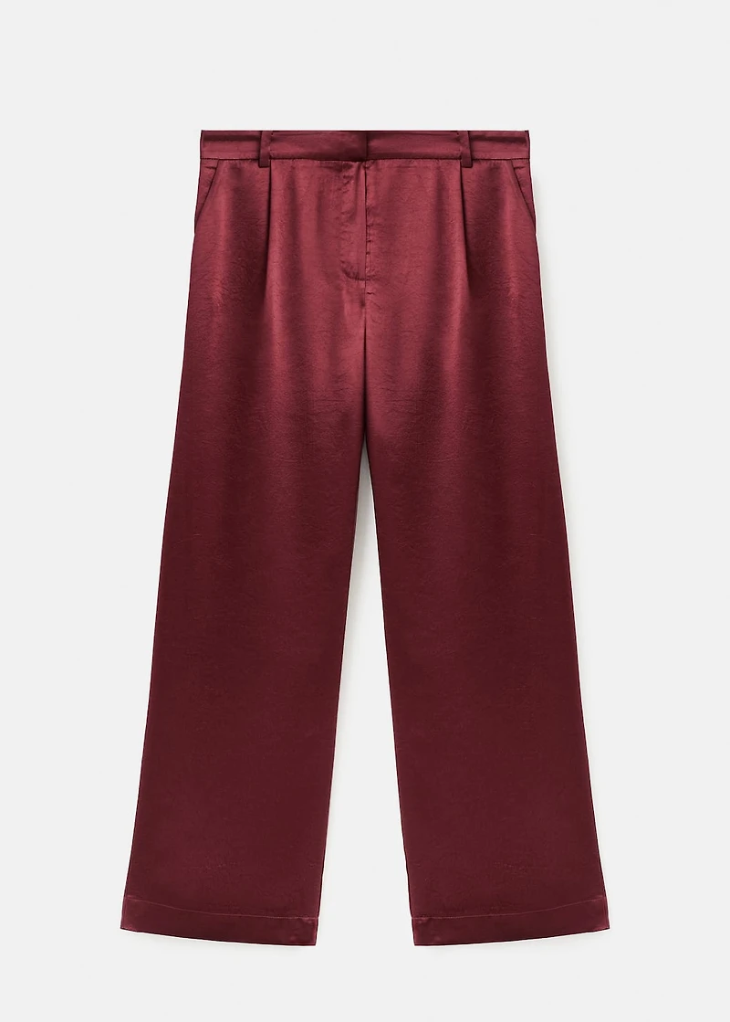 Satin wide-leg pants