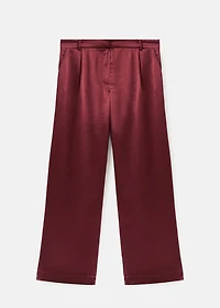 Satin wide-leg pants