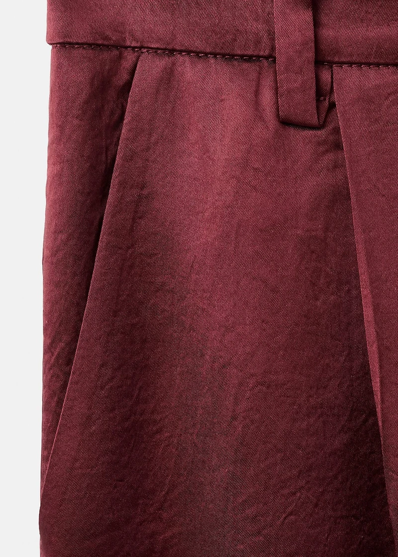 Satin wide-leg pants