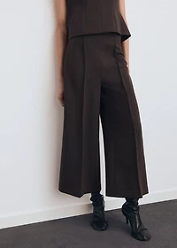 Cropped culotte pants