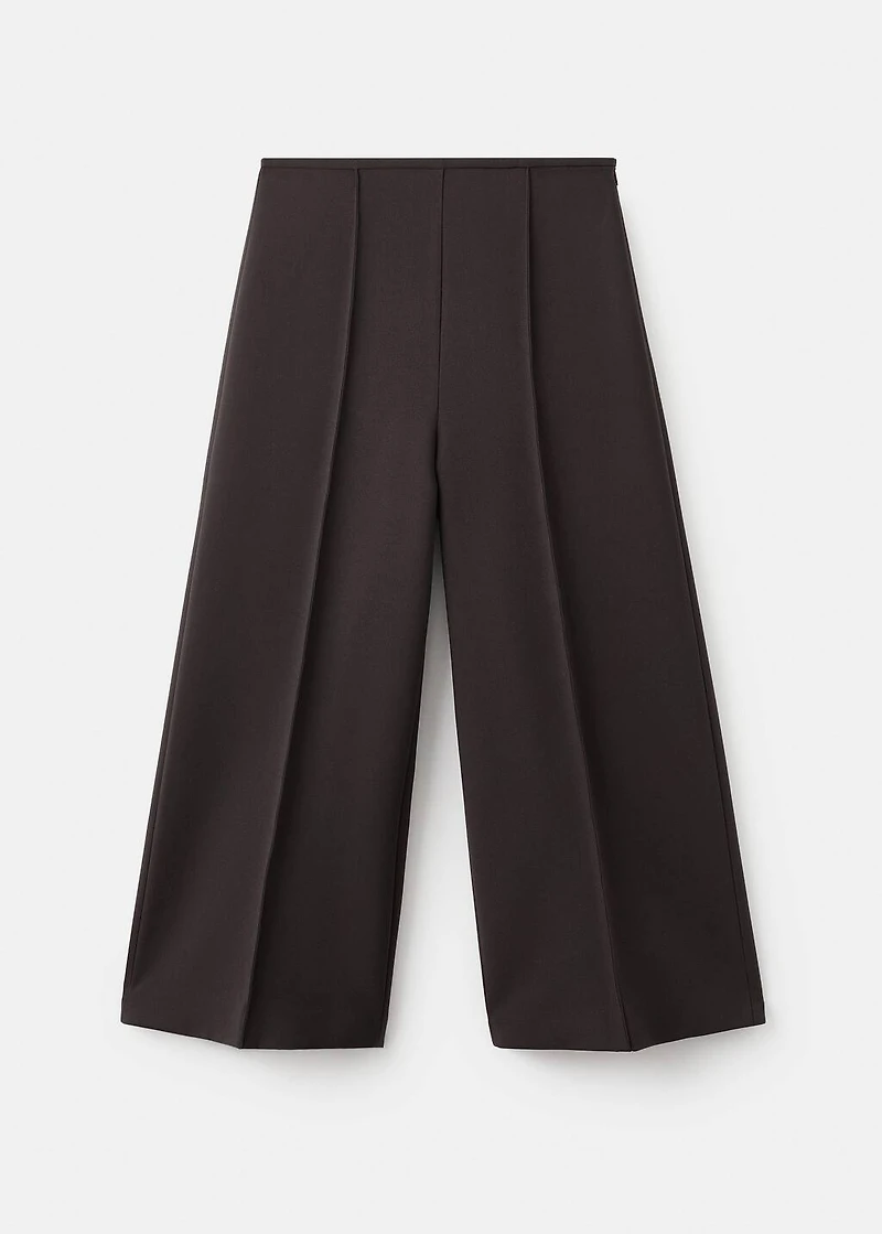 Cropped culotte pants