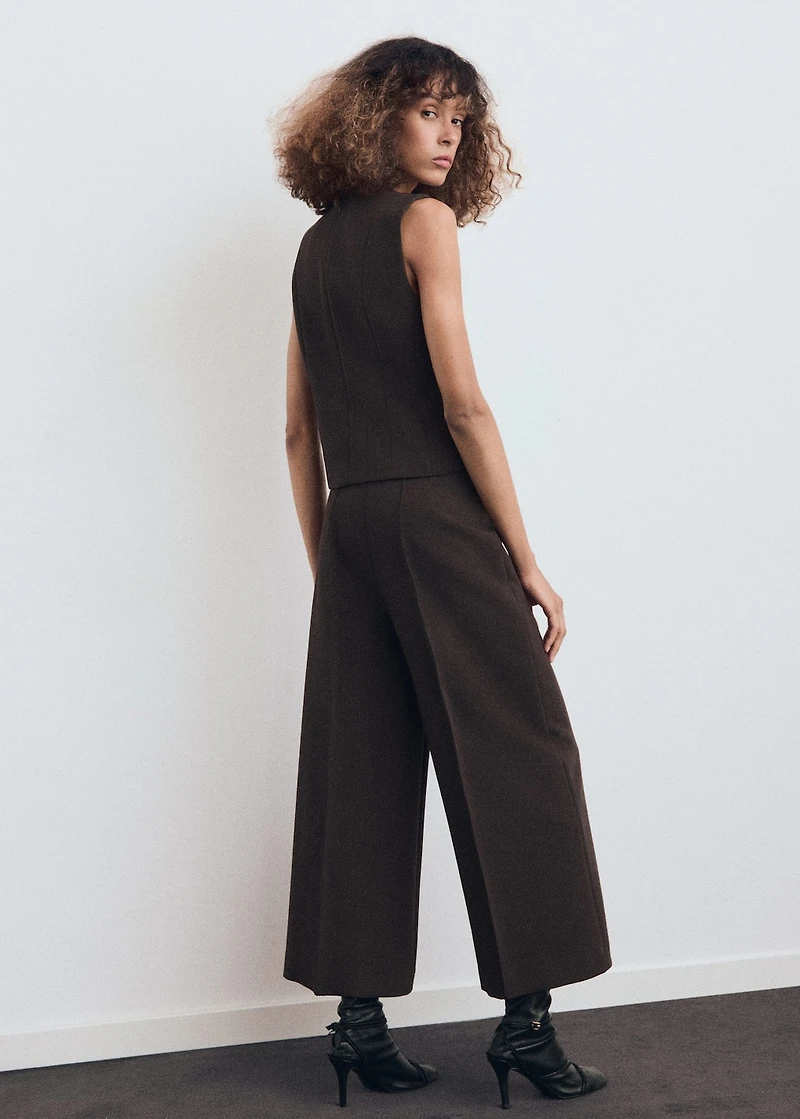 Cropped culotte pants