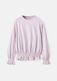 T-shirt with gathered details