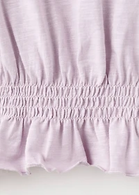 T-shirt with gathered details