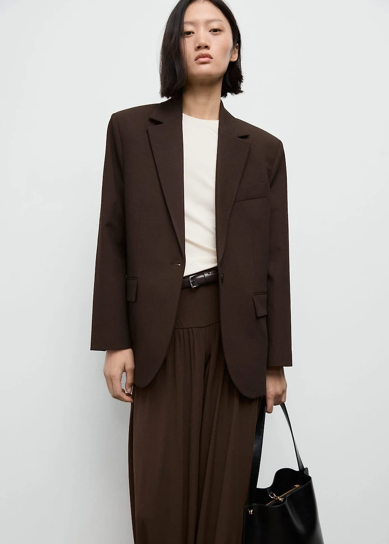 Straight-fit suit jacket