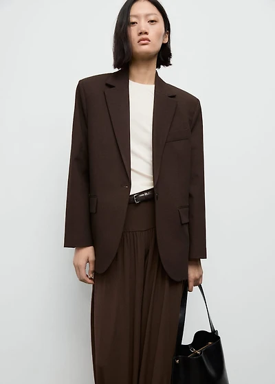 Straight-fit suit jacket