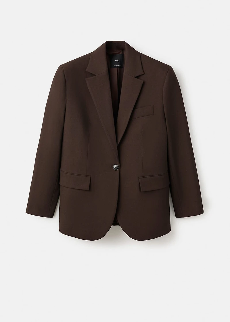 Straight-fit suit jacket