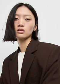 Straight-fit suit jacket