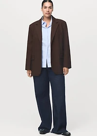 Straight-fit suit jacket