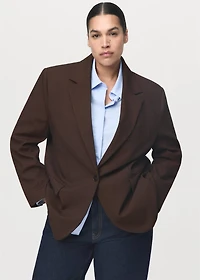 Straight-fit suit jacket