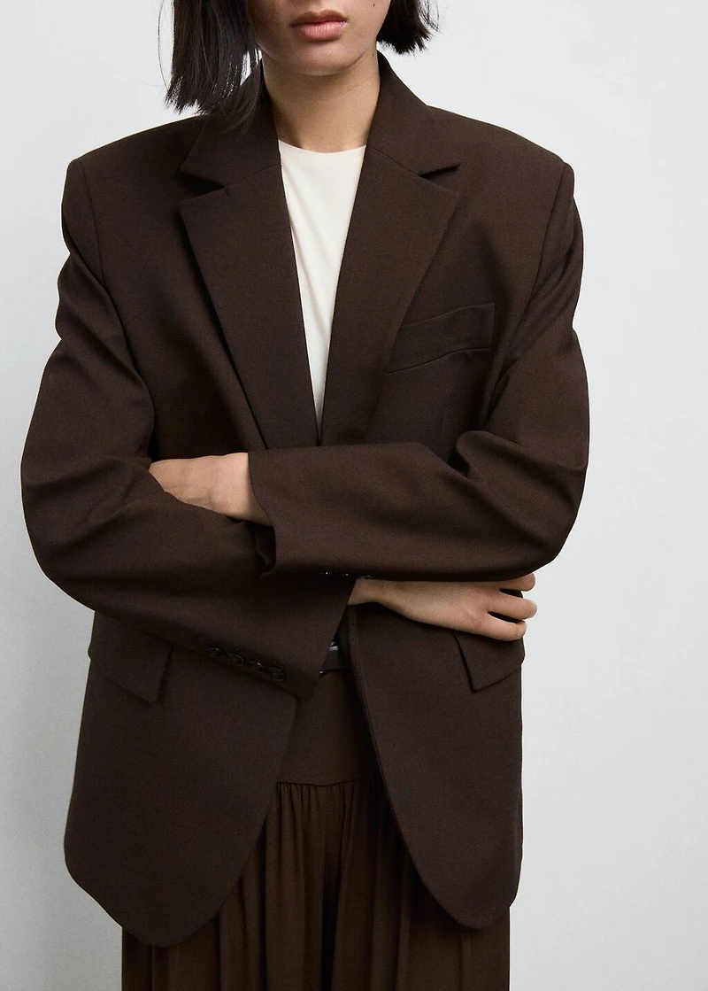 Straight-fit suit jacket