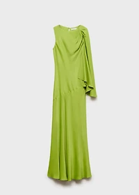 Long dress with ruffled sleeves