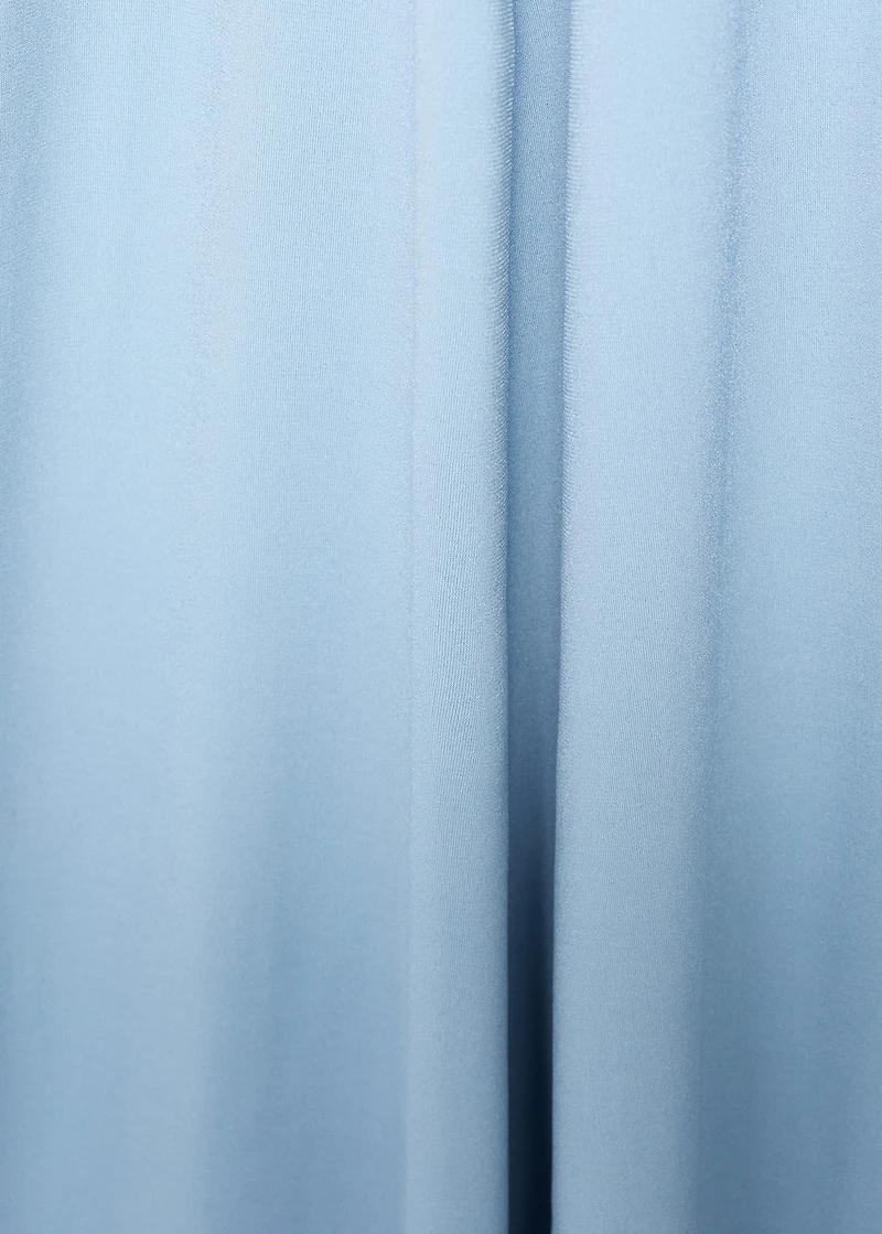 A-line dress with crossover neckline