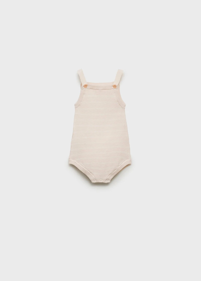 Striped knitted romper