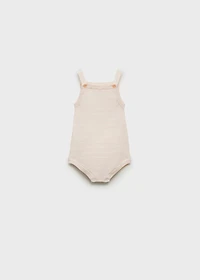 Striped knitted romper