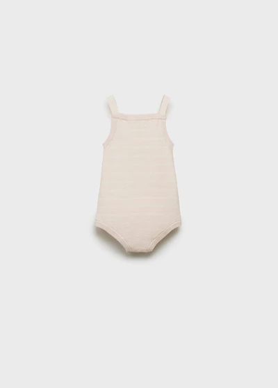 Striped knitted romper