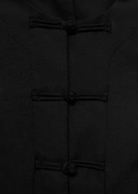 Linen-blend suit vest