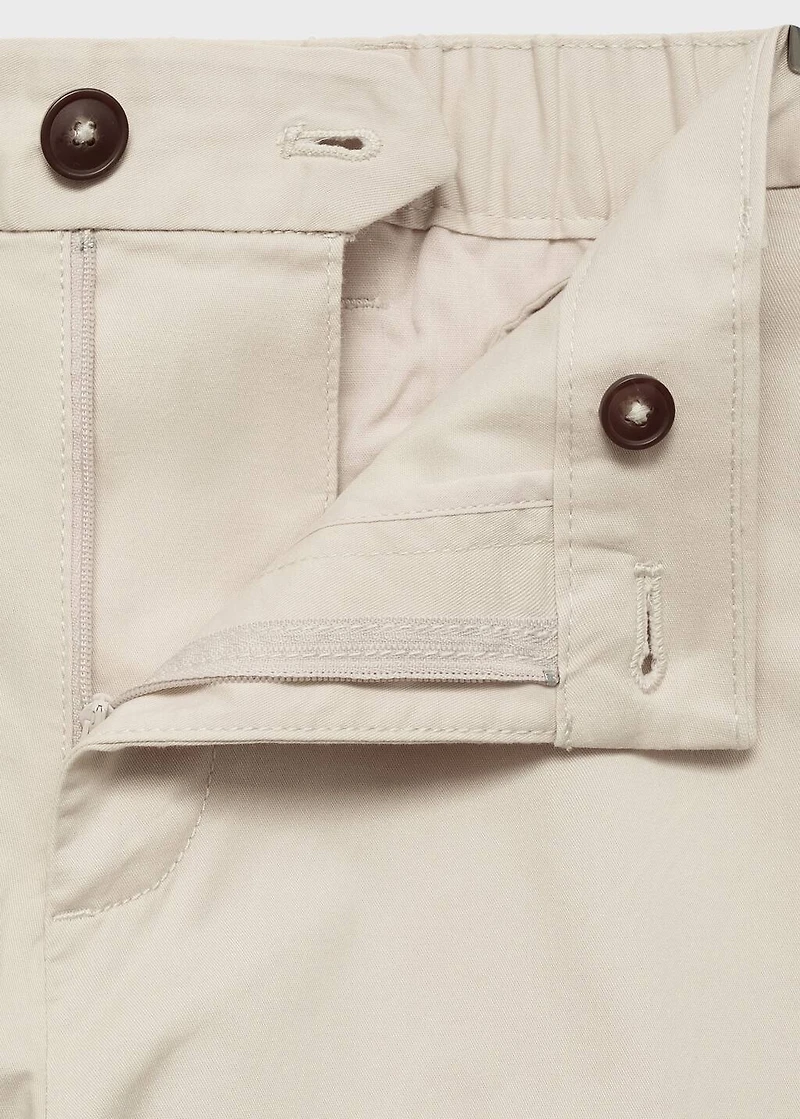 Slim-fit chino cotton bermuda shorts