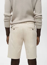 Slim-fit chino cotton bermuda shorts