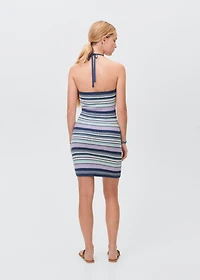 Halter-neck crochet dress