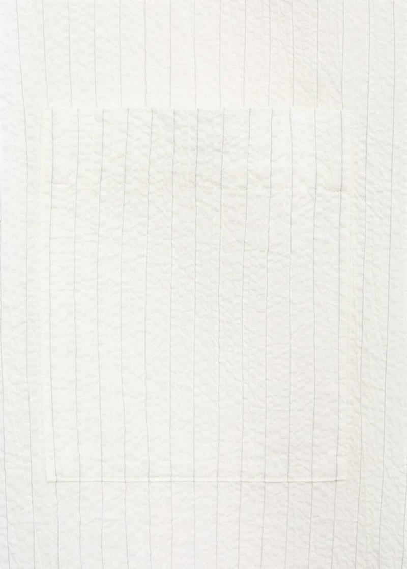 Wrinkled-effect pinstripe shirt