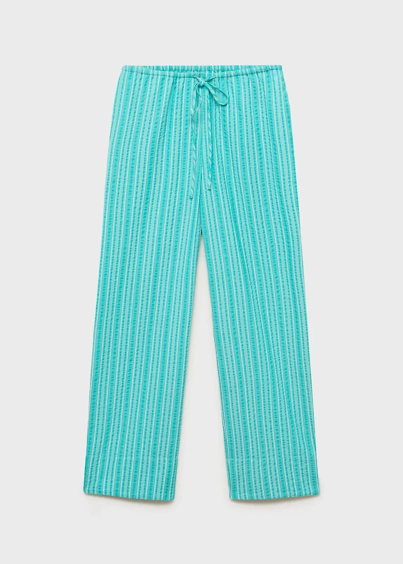Striped bow pants