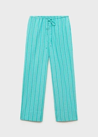 Striped bow pants