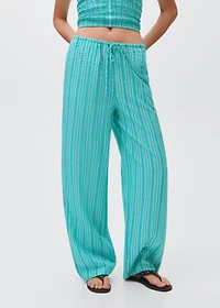 Striped bow pants
