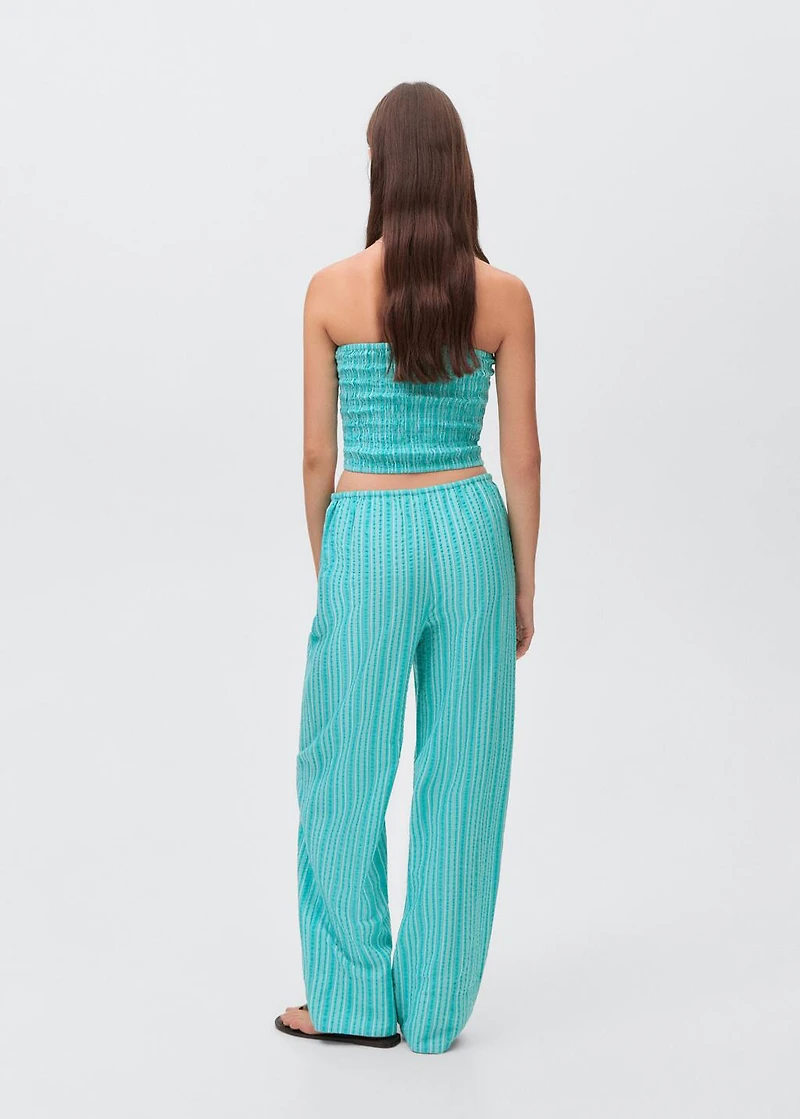 Striped bow pants