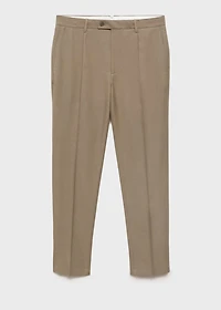 Cotton tapered crop pants