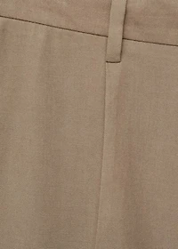 Cotton tapered crop pants