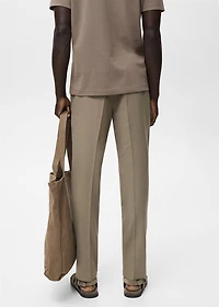 Cotton tapered crop pants