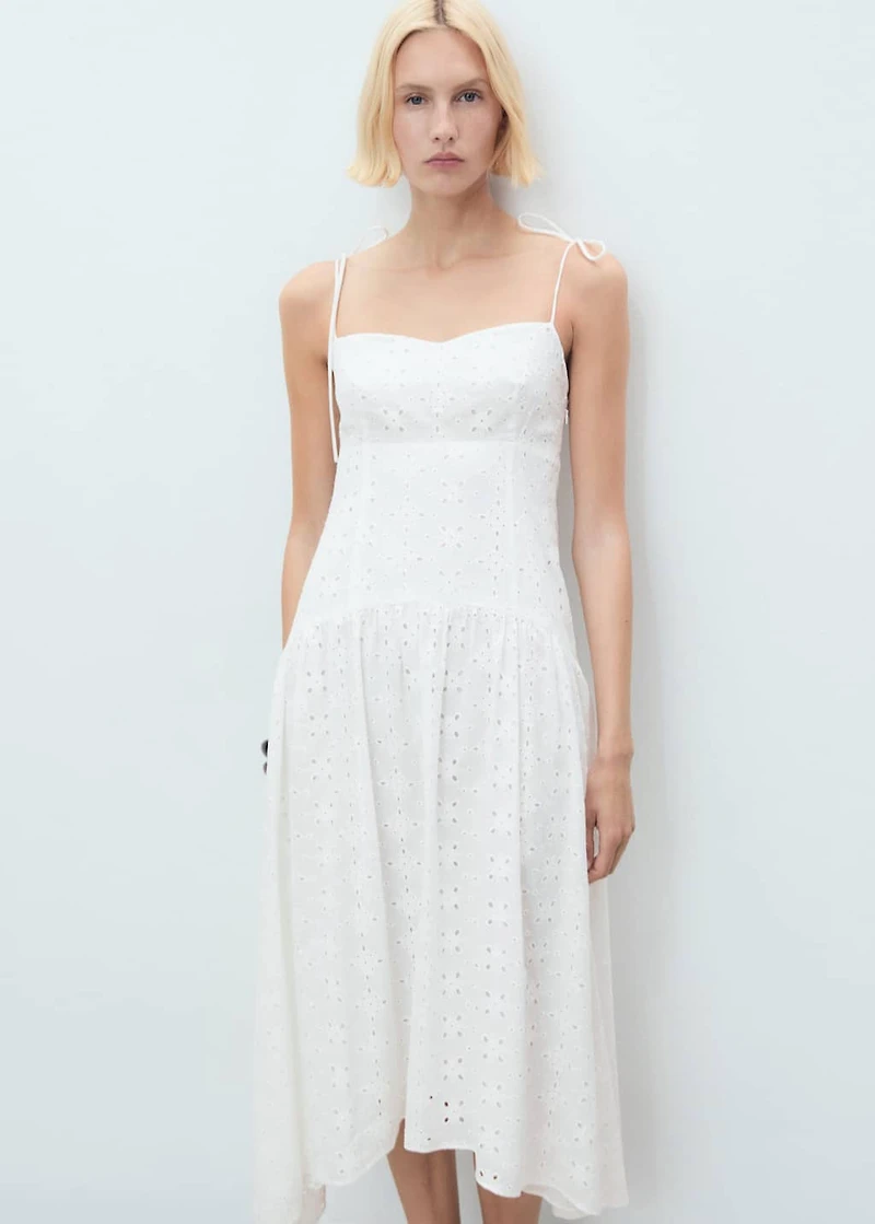 Die-cut midi-dress