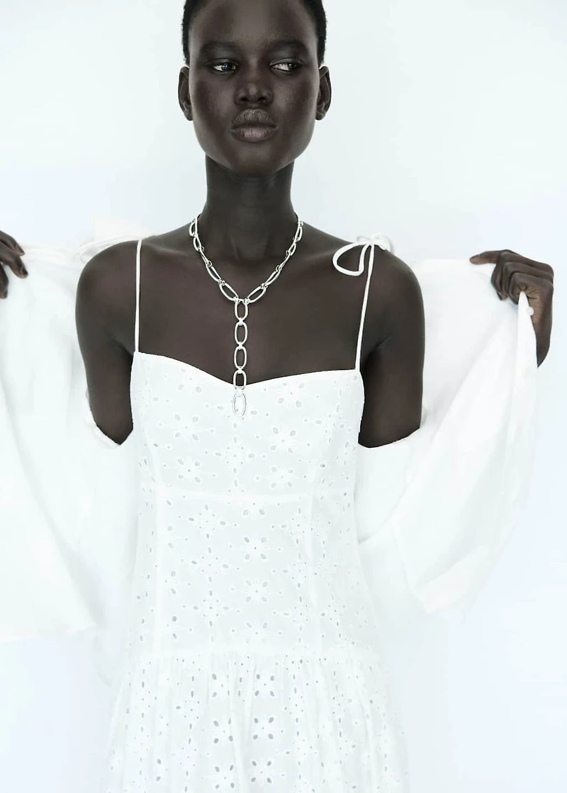 Die-cut midi-dress