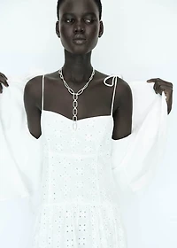 Die-cut midi-dress