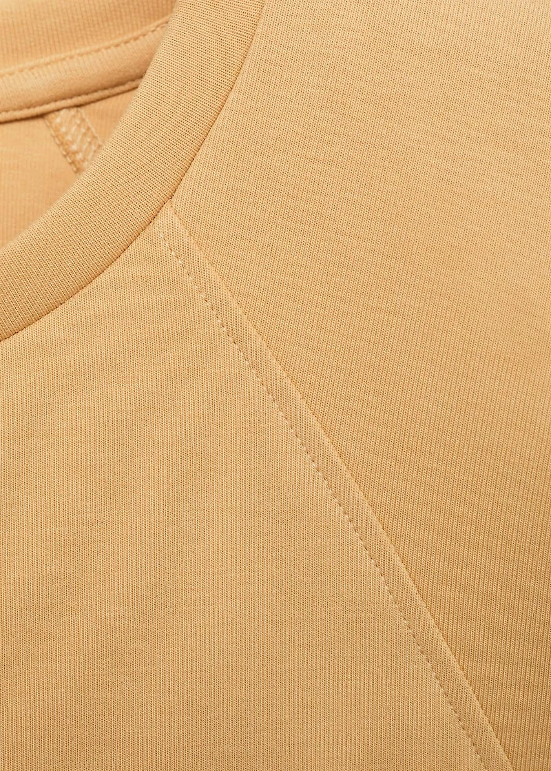 Combined fabric midi-dress
