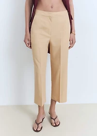 Straight-cut crop pants