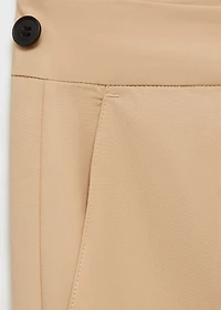 Straight-cut crop pants