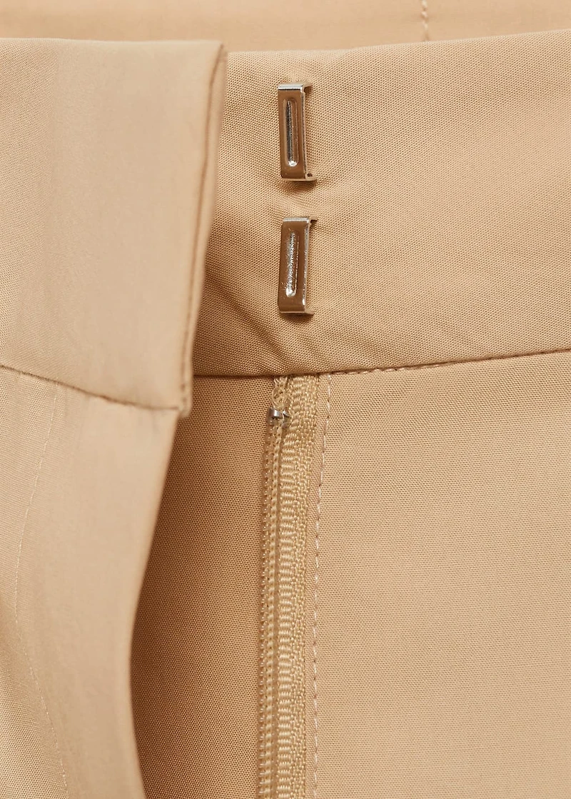 Straight-cut crop pants