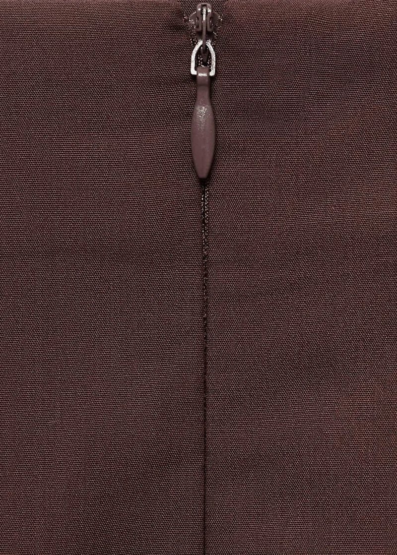 Pleated midi-skirt
