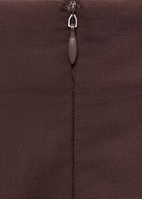 Pleated midi-skirt