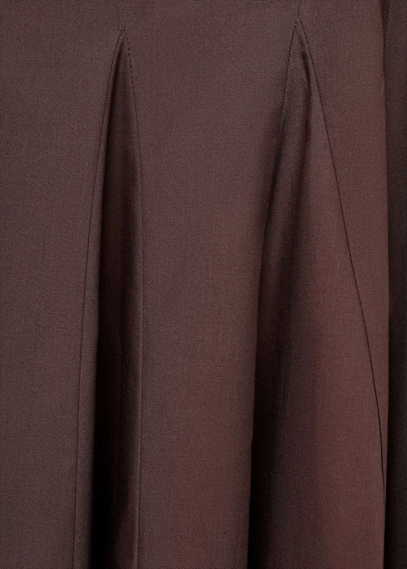 Pleated midi-skirt
