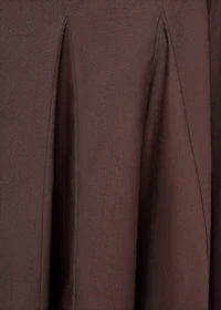 Pleated midi-skirt