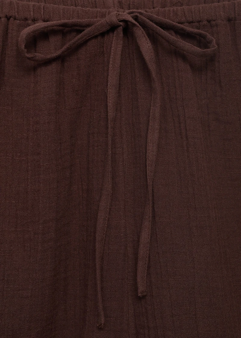 Cotton shorts with drawstring