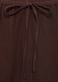 Cotton shorts with drawstring