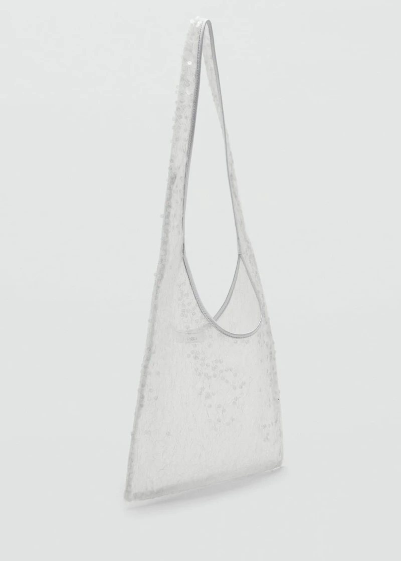 Sequinned shoulder bag