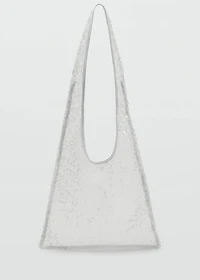 Sequinned shoulder bag