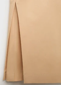 Straight pleated shorts